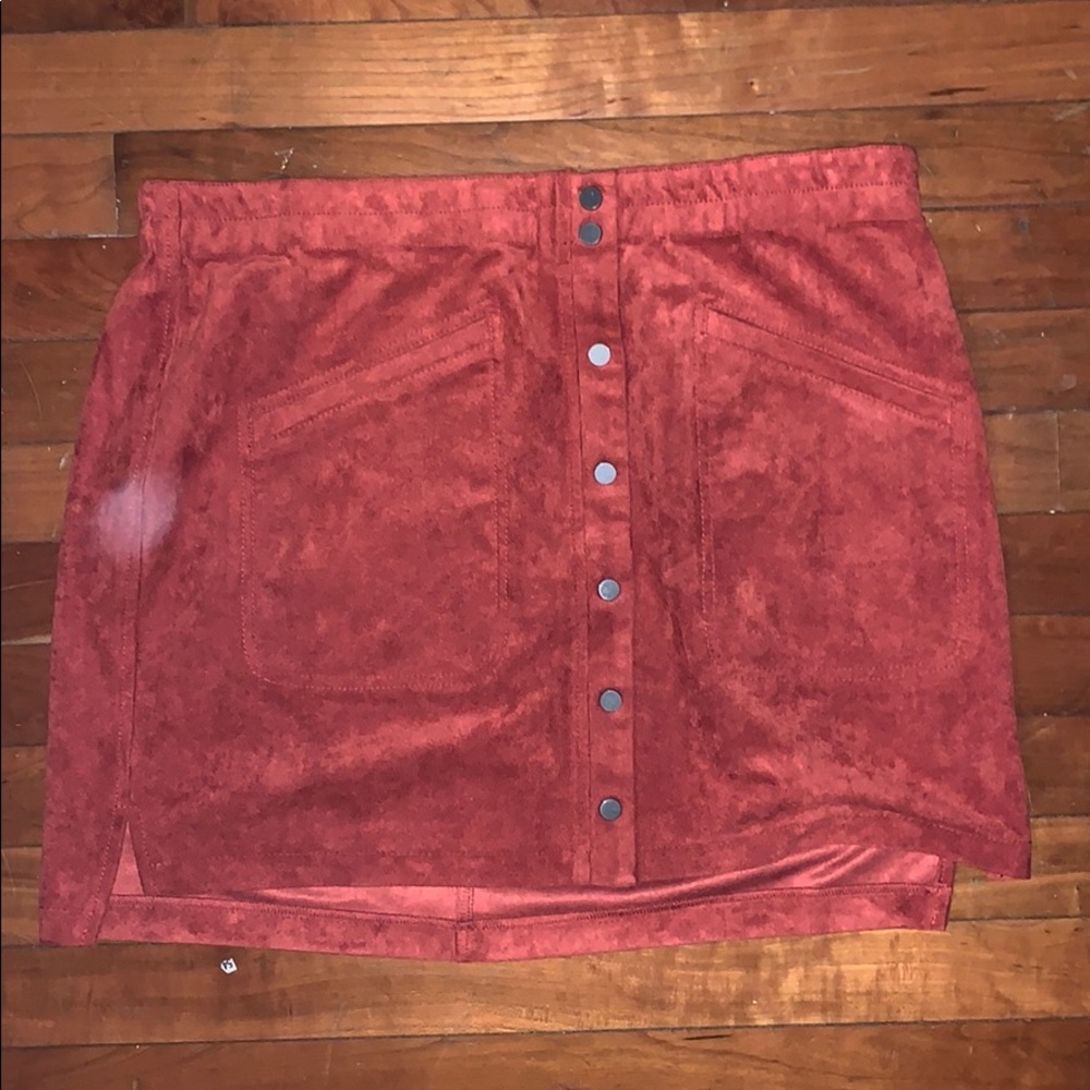 Tandoori spice suede (burnt orange) skirt